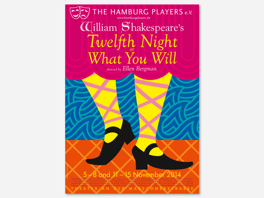 Poster für Shakespeares Twelfth Night